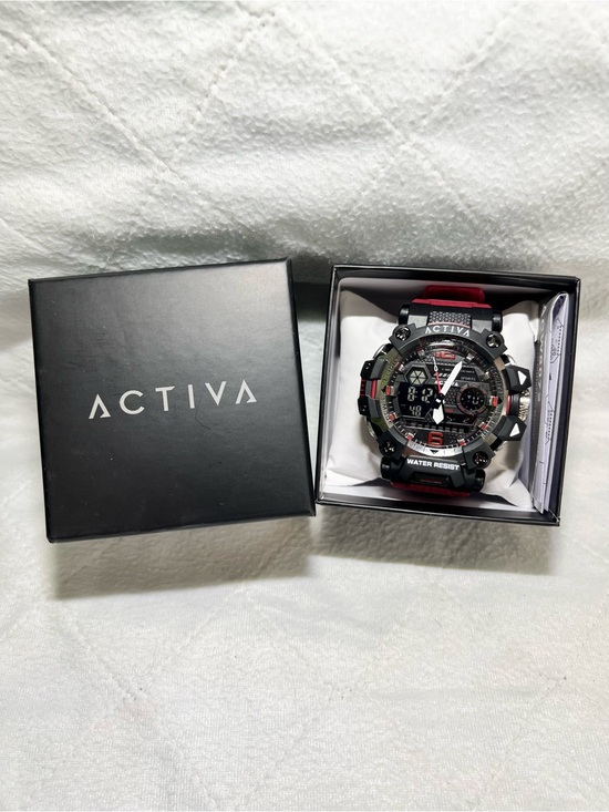 Activa Other - NEW! ACTIVA Men's Red and Black Sport Digital-Analog Watch